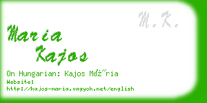 maria kajos business card